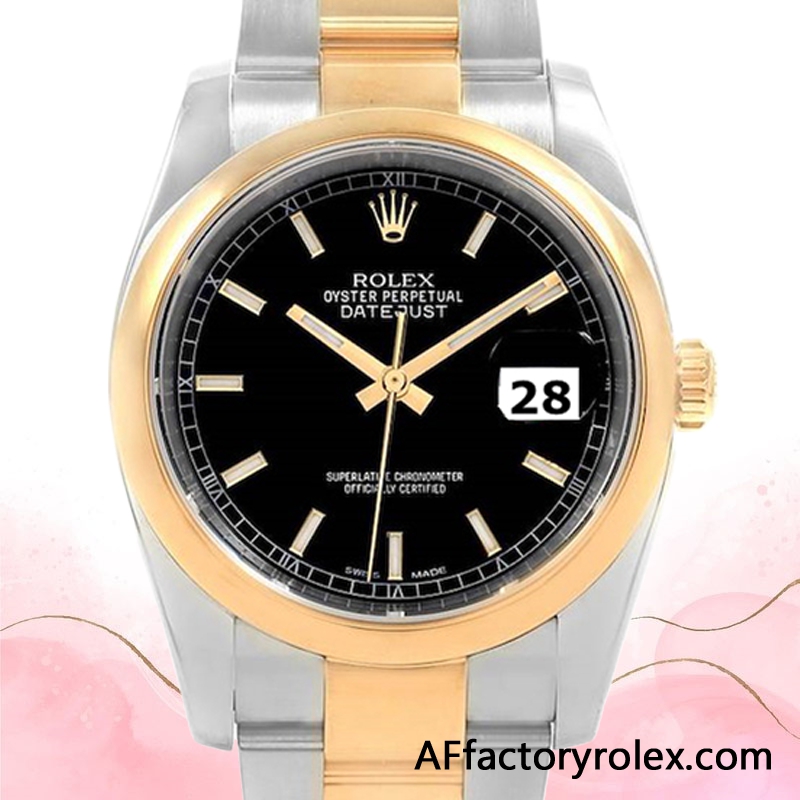 AF Rolex Datejust 116203BKSO Men's Rolex Calibre 2836/2813 Black Dial Hands and Markers - AF Factory Watches at Discount | Buy Best Replica Rolex Online